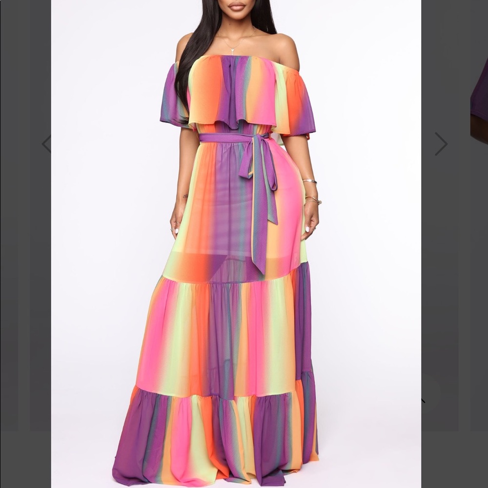 NWT fashion nova pride and joy maxi dress size s